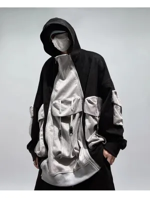 Tech Faux Suede Utility Hoodie