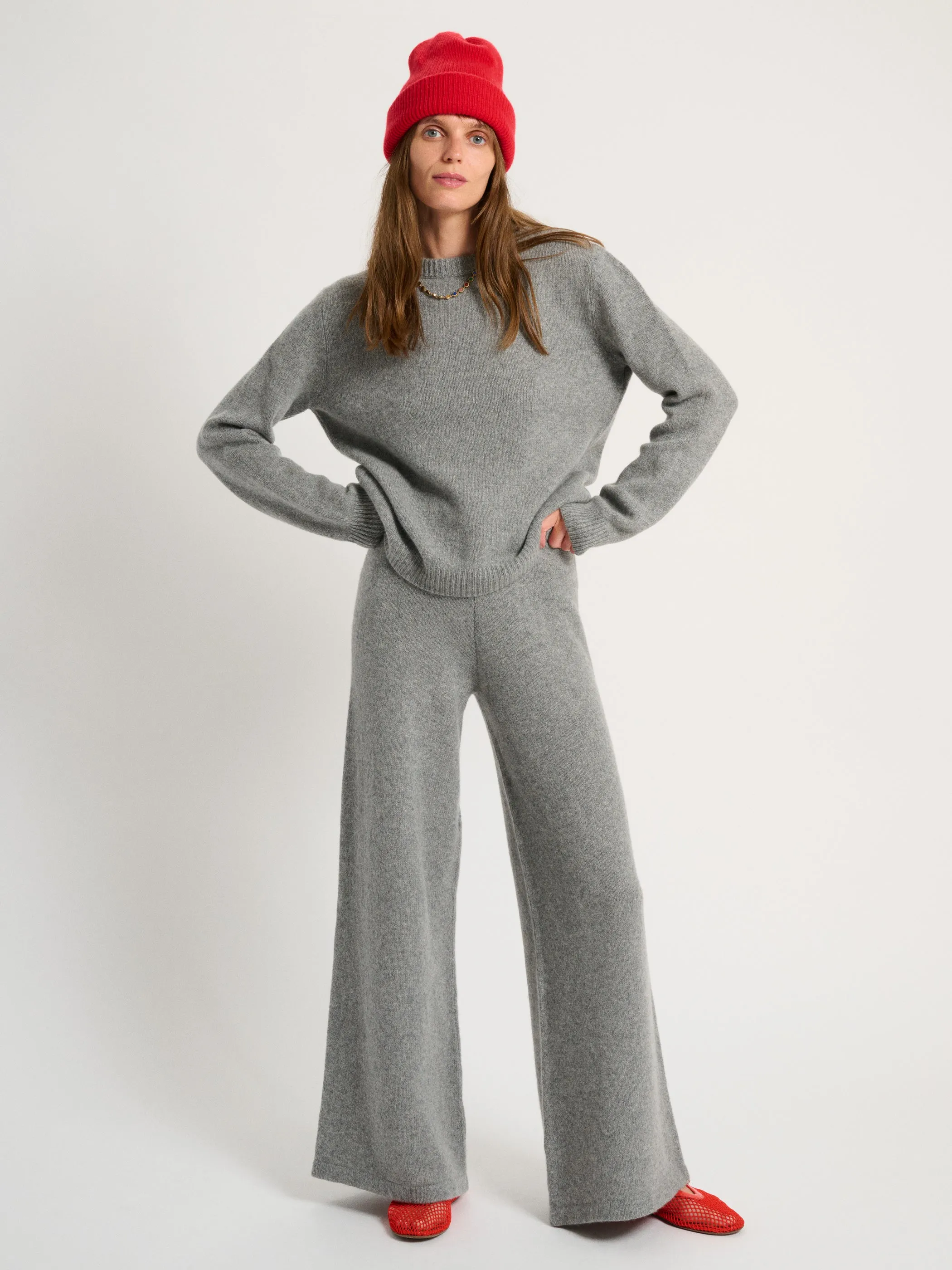 The Zephyra Flare Pants in Cashmere