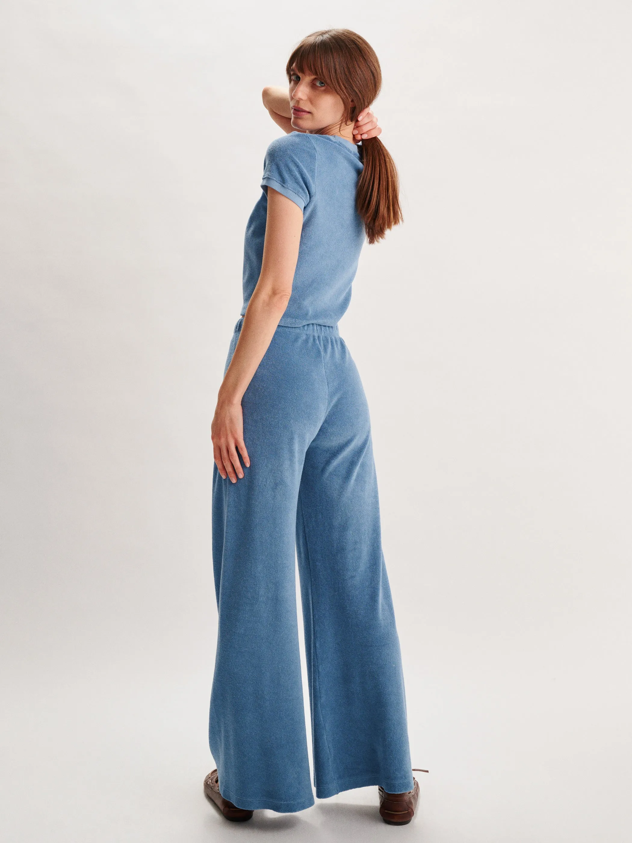The Zephyra Flare Pants in Terry