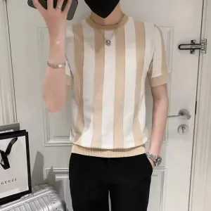 TrendLine Gestreiftes Rundhals T-Shirt