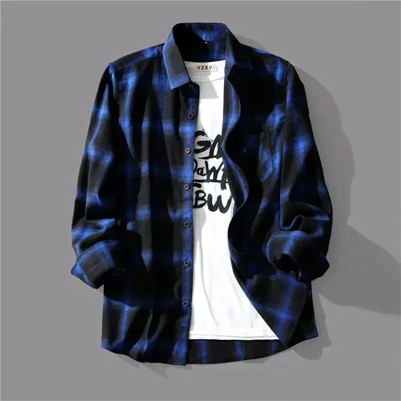 TrendWave Black-White Plaid Herren Hemd