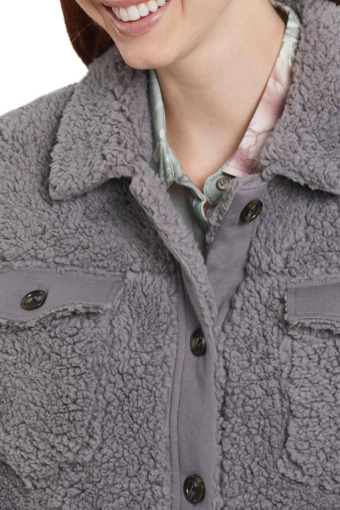 Tribal Faux Sherpa Shacket