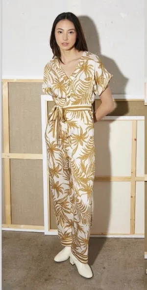 Tropical Print Belted Jumpsuit (pack of 6)