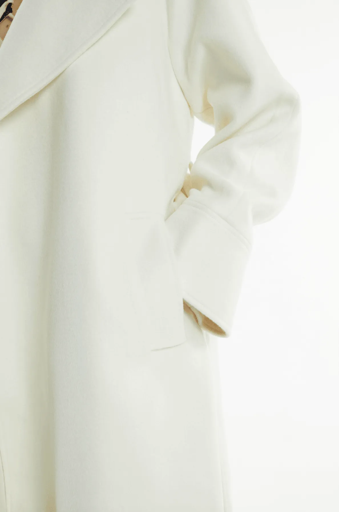 UNCOVER WOOLEN TRENCH COAT | CREAM