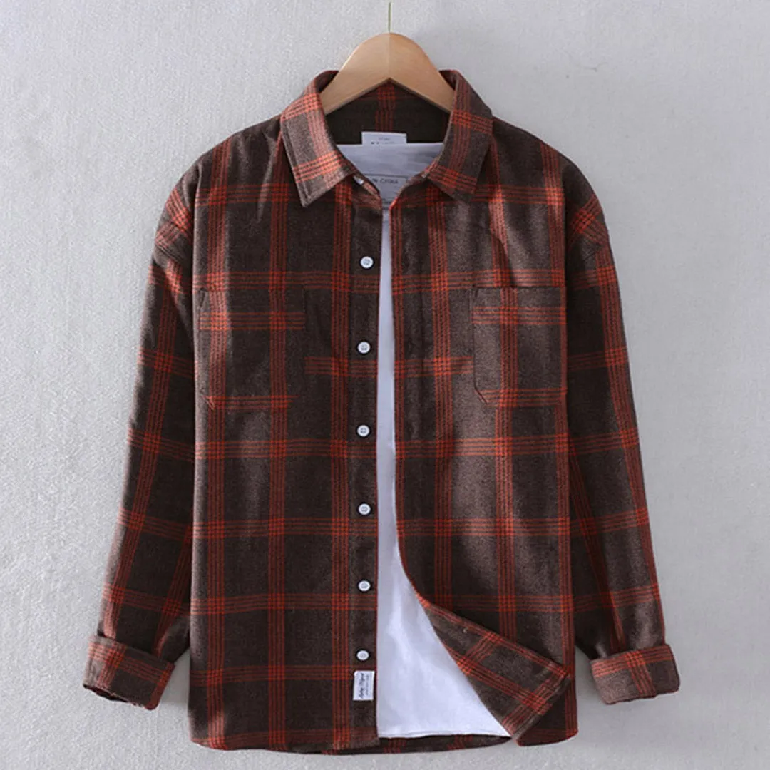 UrbanCheck Herren Casual Karo-Poloshirt