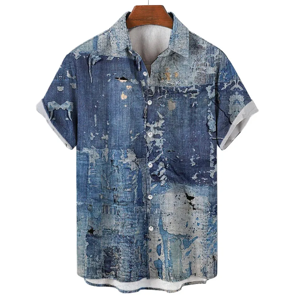 UrbanRetro Vintage 3D Print Kurzarmshirt