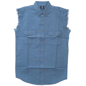 VB701 - Mens Cutoffs Light Blue Shirt