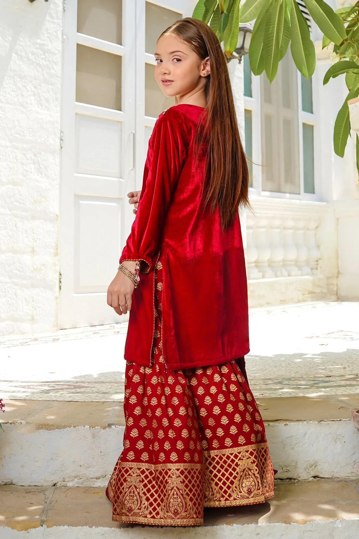 Velvet Hand Adda Work 3 Pc Suit