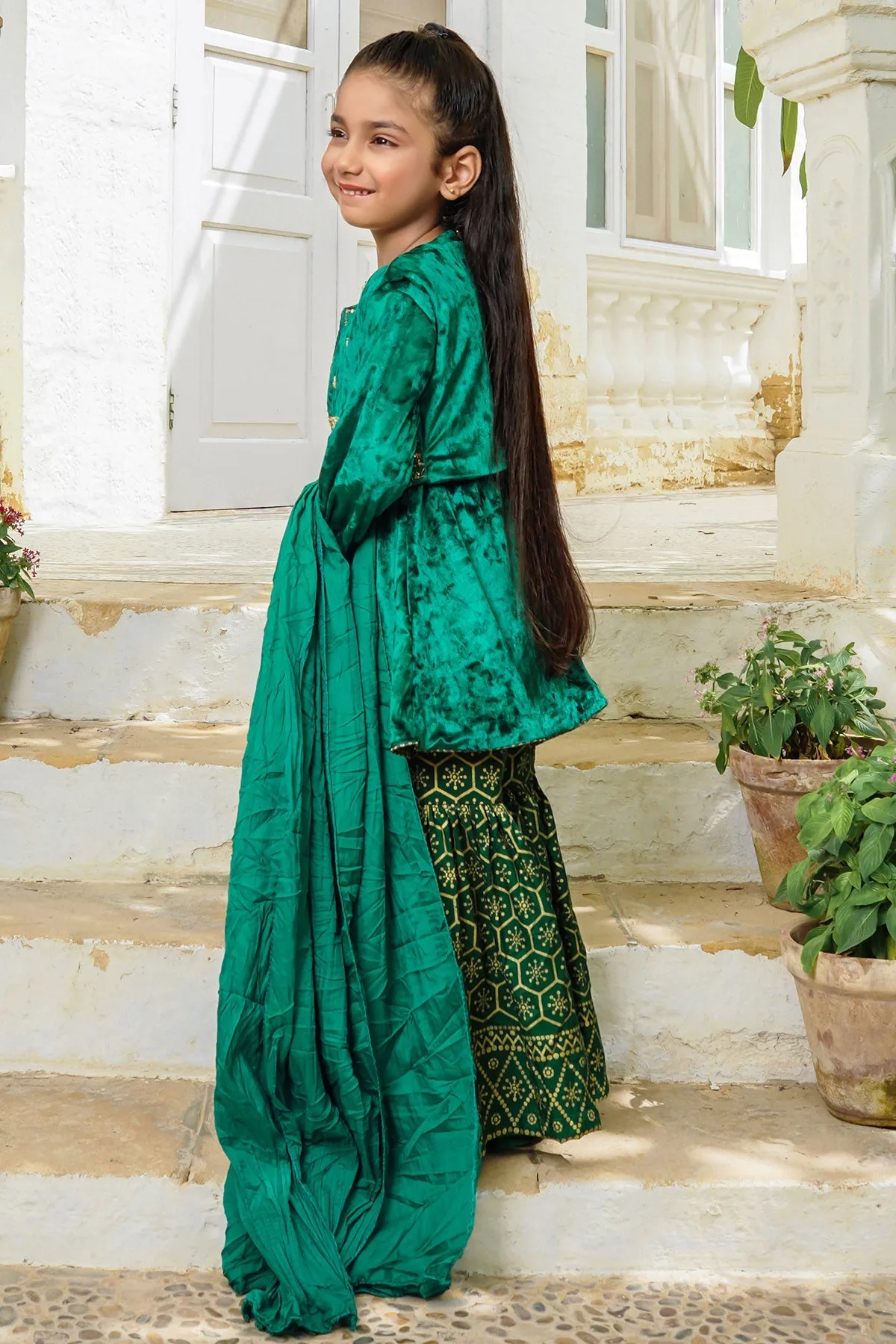 Velvet Hand Adda Work 3 Pc Suit