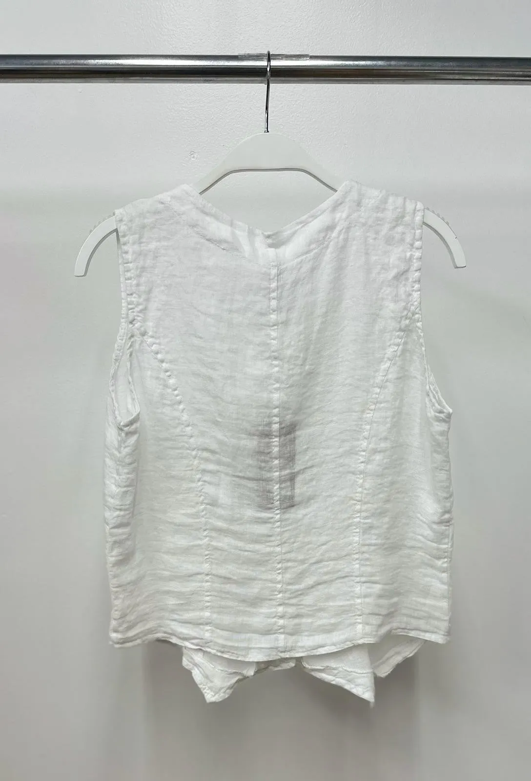 Venti6 Button Down Linen Vest (Assorted Colors)