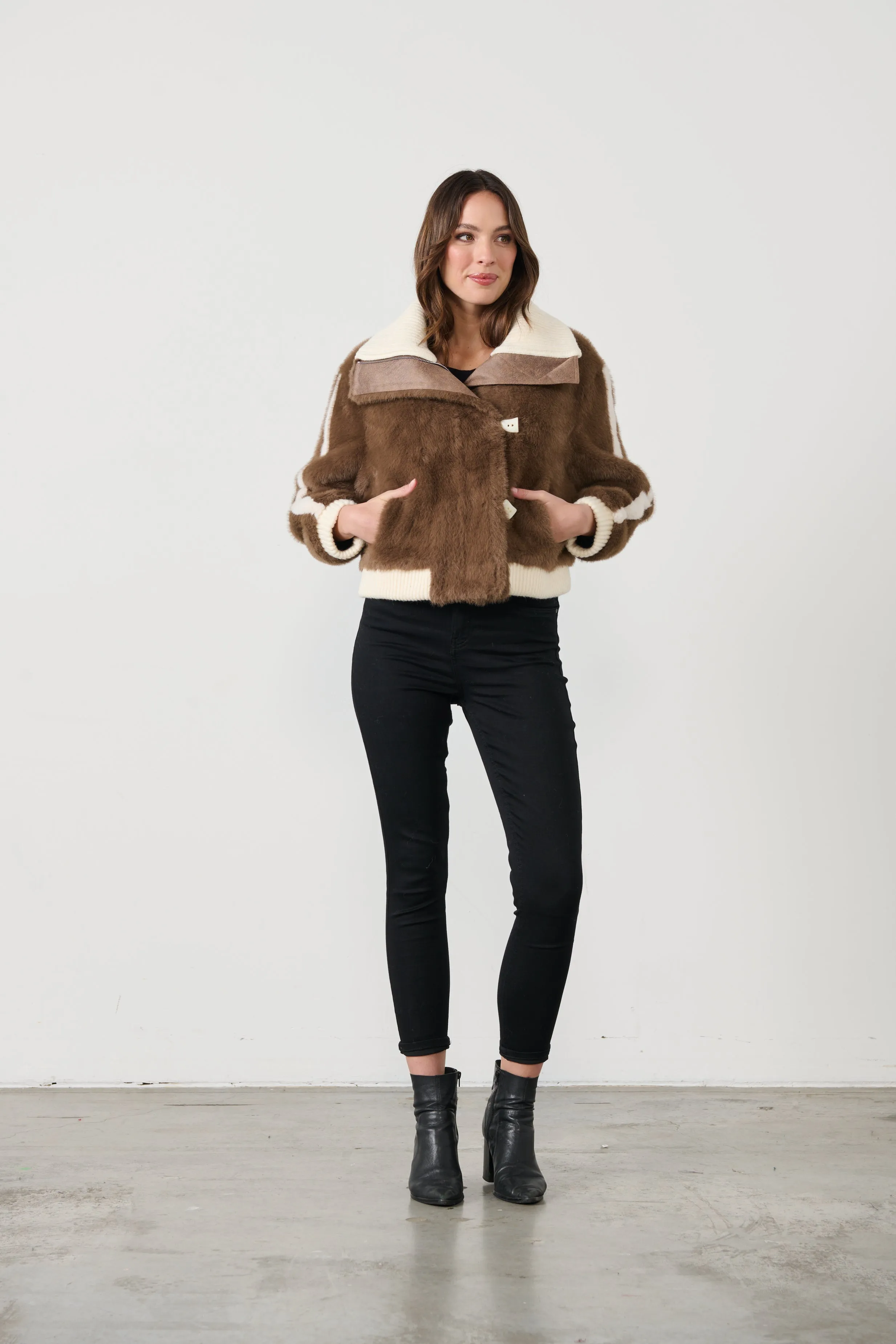 Vera Bomber Jacket - Brown - CJ4