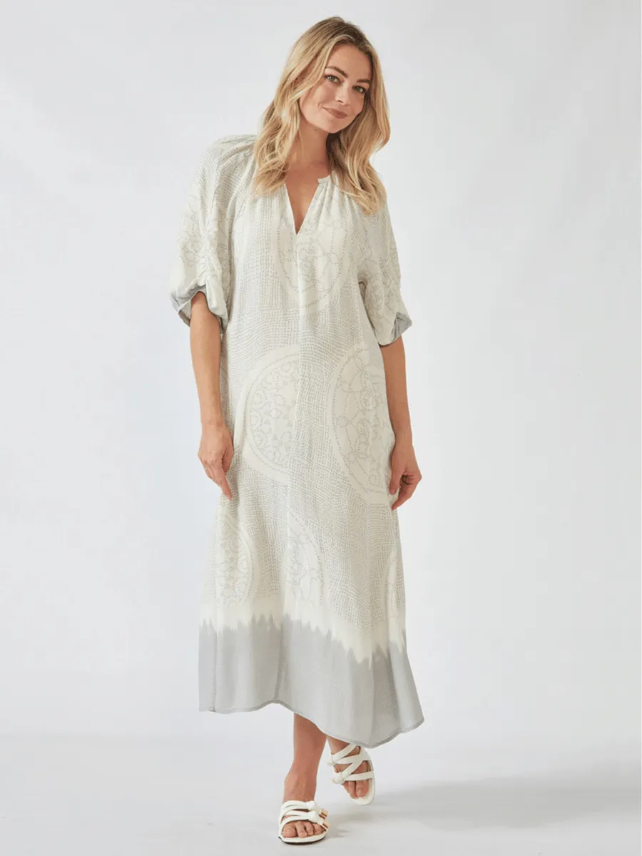 Verge Coya Print Dress Pumice 9521