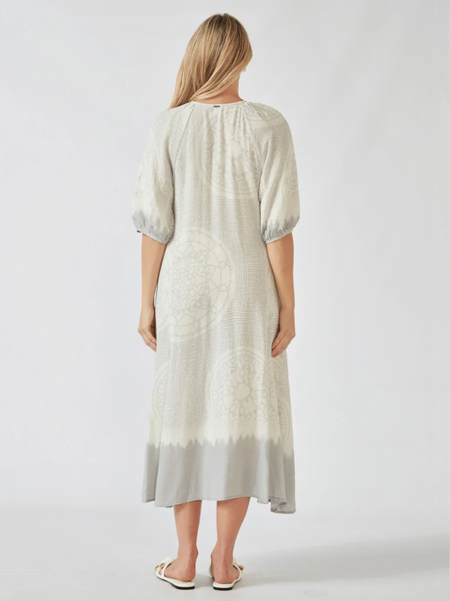 Verge Coya Print Dress Pumice 9521