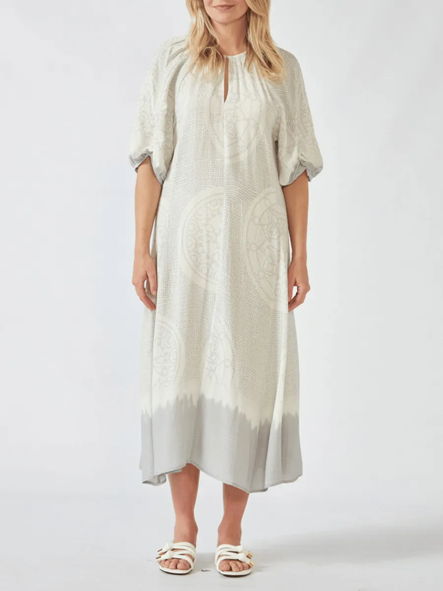 Verge Coya Print Dress Pumice 9521