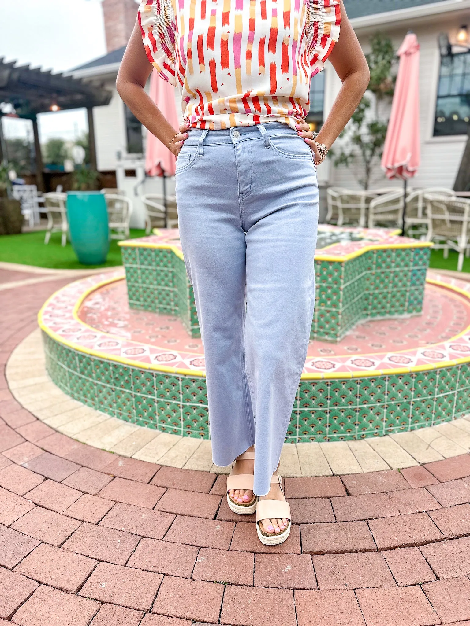 Vervet High Rise Crop Wide Leg