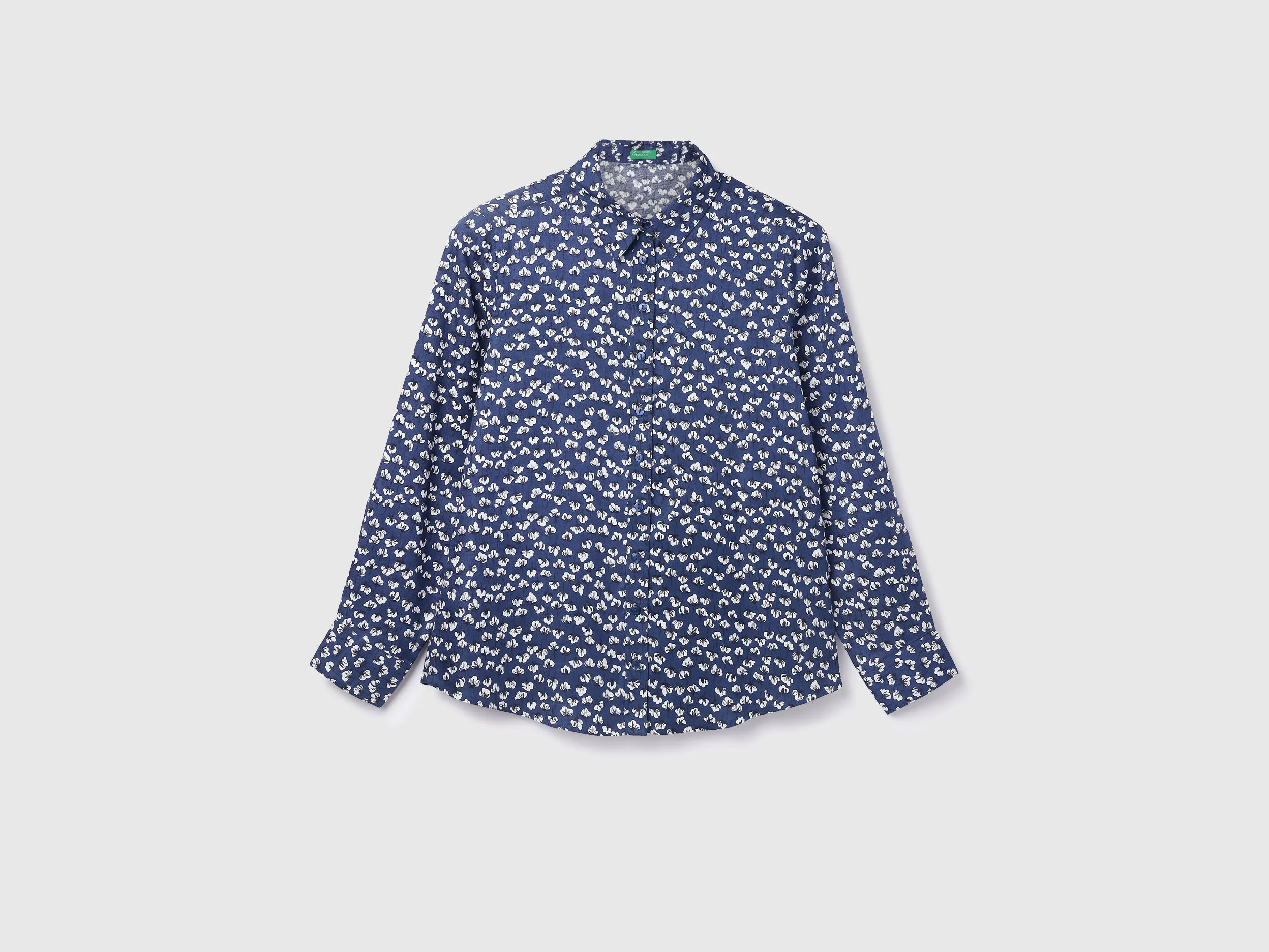Viscose Printed Spread Collar Women Shirts
