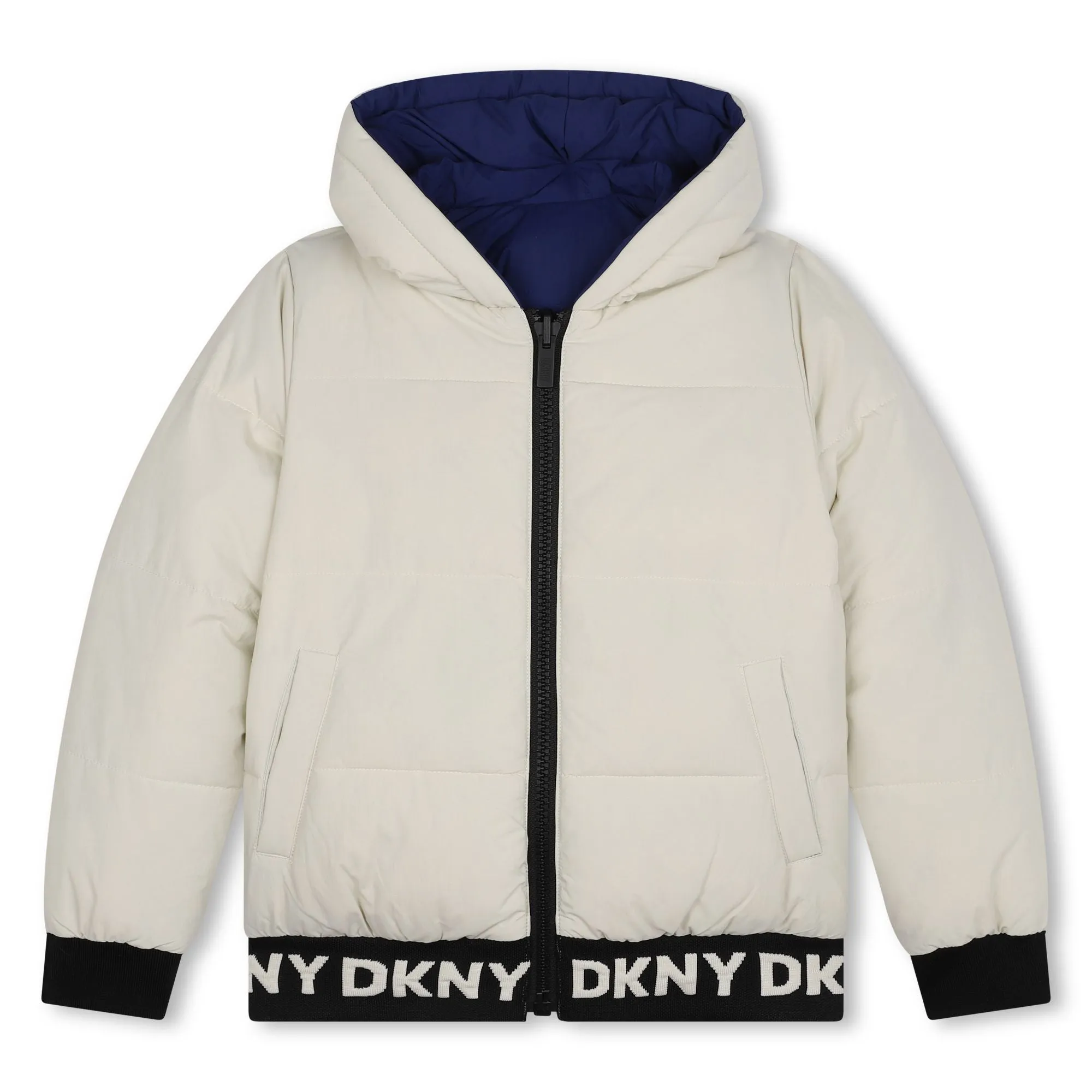 Waisted reversible coat by DKNY