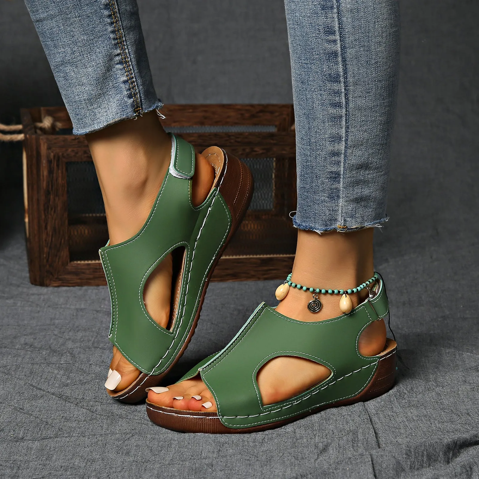 Wendy - Casual leather orthopedic sandals