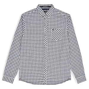 White Blue Checkered Casual Shirt
