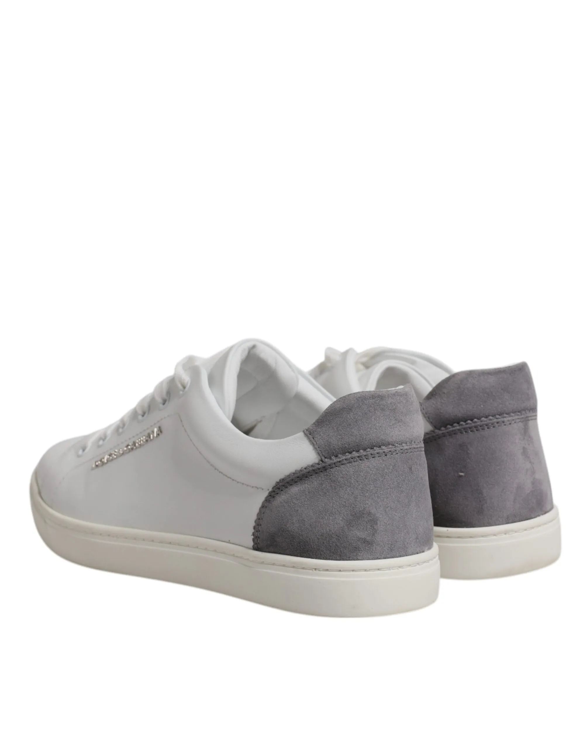 White Suede Leather Low Top Sneakers Shoes