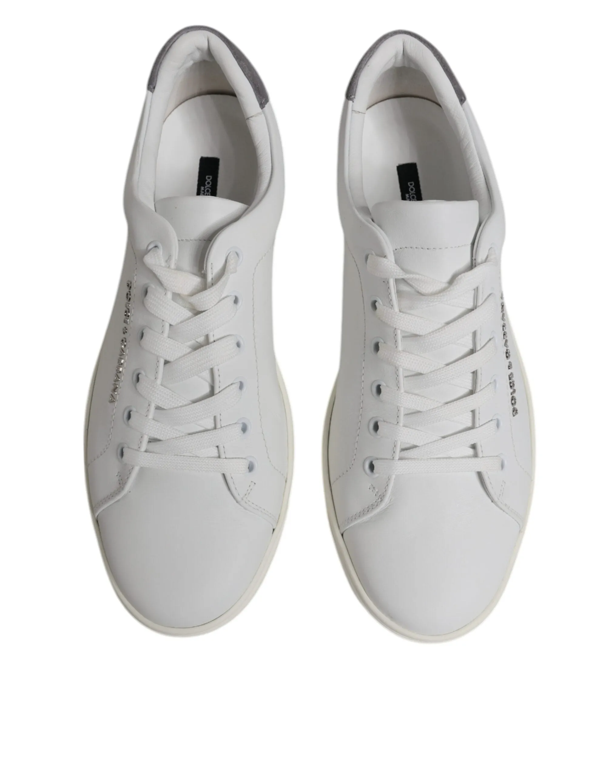 White Suede Leather Low Top Sneakers Shoes