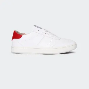 White/Red Casual Sneakers for Men (JAKE 707S)