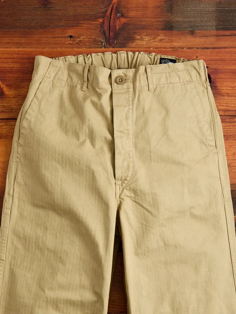 Wide Fit French Work Pants - Khaki