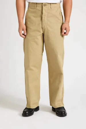 Wide Fit French Work Pants - Khaki