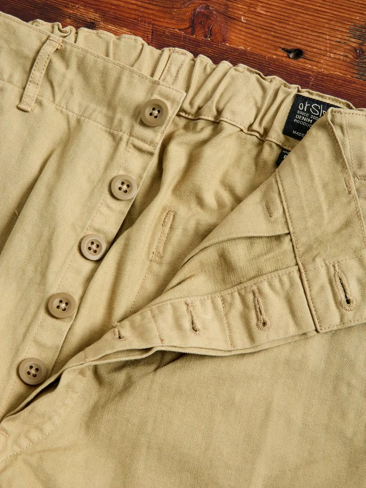 Wide Fit French Work Pants - Khaki