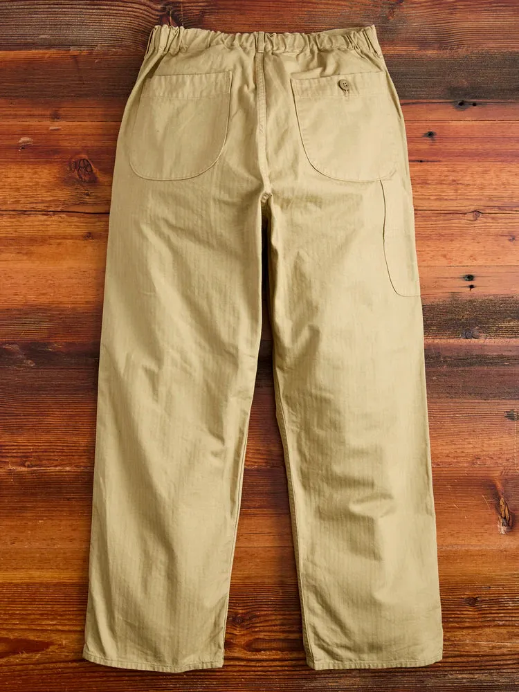 Wide Fit French Work Pants - Khaki
