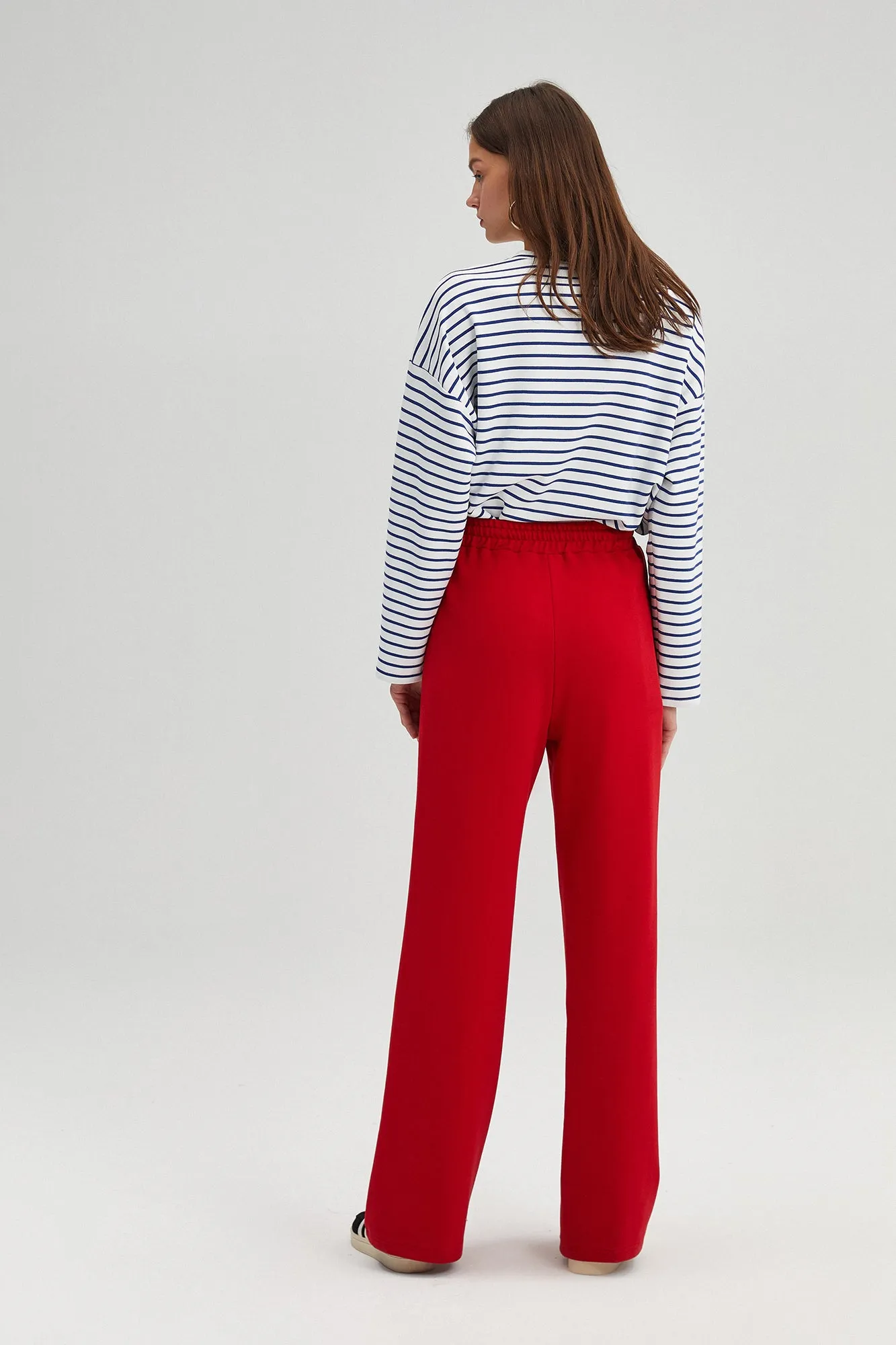 WIDE LEG KNIT TROUSERS