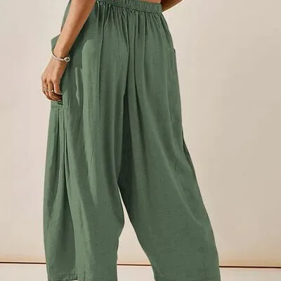 Wide Leg Pants with Pockets