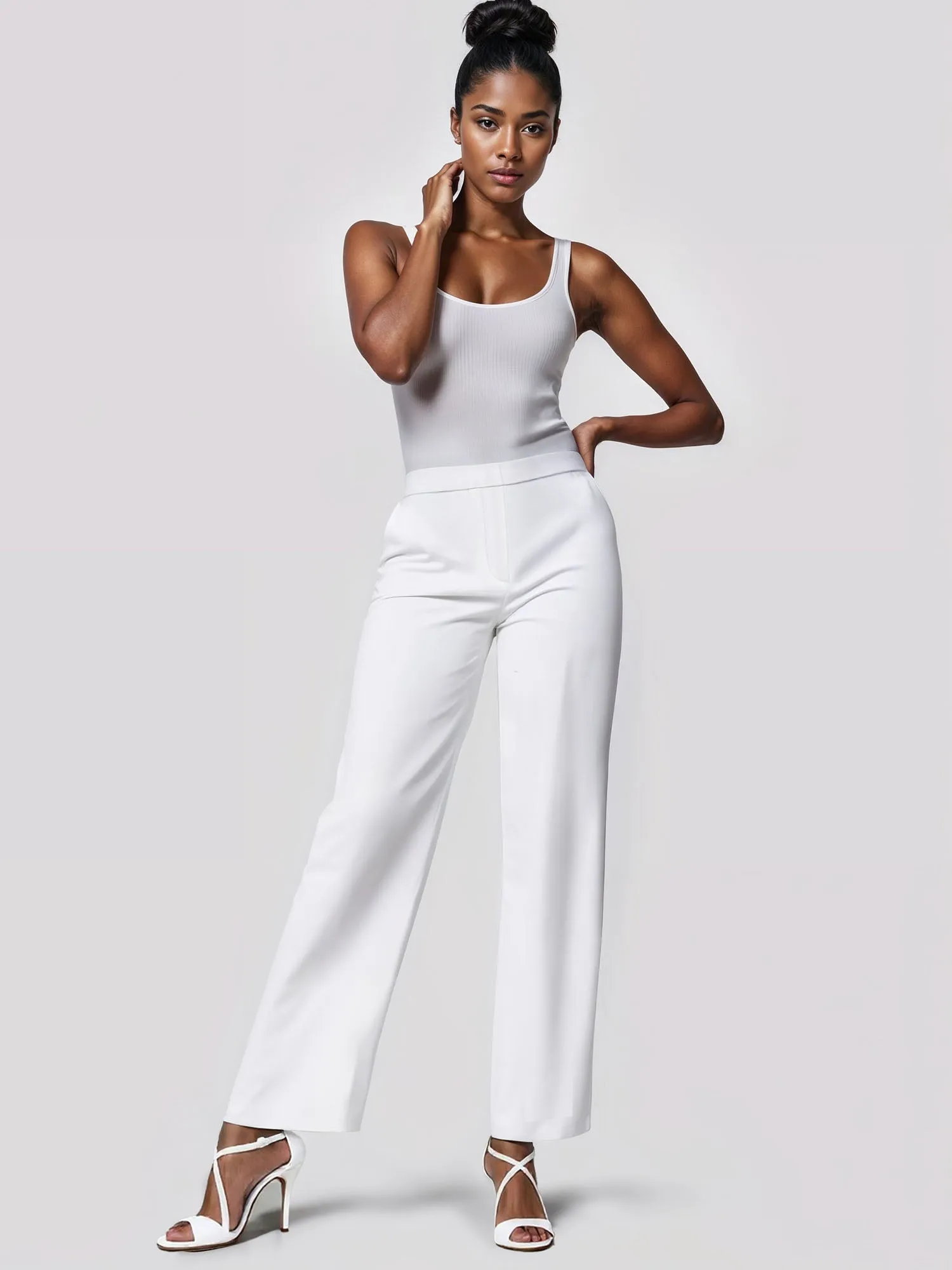 Wide Leg Pleated Pants