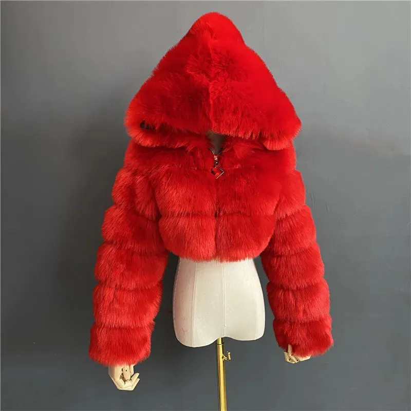 Women Fashion Faux Fur Coats Solid Long Sleeve Warm Flurry Coats Autumn Winter Lady Fur Coat Thick Jackets For Women Streetwear