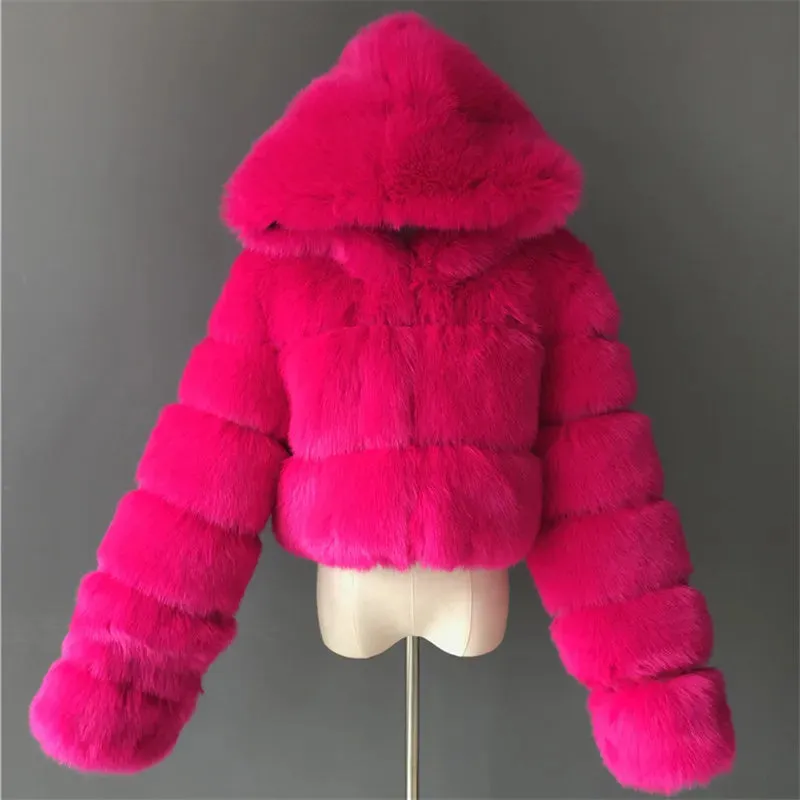 Women Fashion Faux Fur Coats Solid Long Sleeve Warm Flurry Coats Autumn Winter Lady Fur Coat Thick Jackets For Women Streetwear
