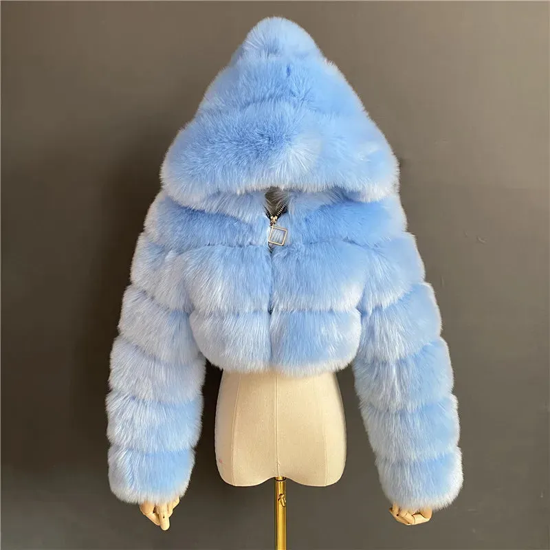 Women Fashion Faux Fur Coats Solid Long Sleeve Warm Flurry Coats Autumn Winter Lady Fur Coat Thick Jackets For Women Streetwear