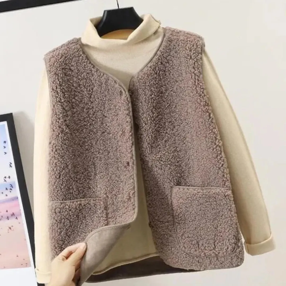 Women's Button Down Knitted Vest | Warm