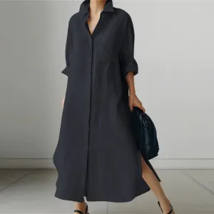 Women's Casual Oversized Shirt Dress | Midi