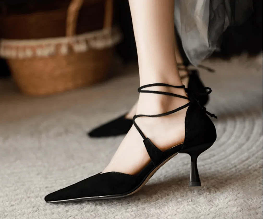 Women's Comfortable closed toe high heeled sandals