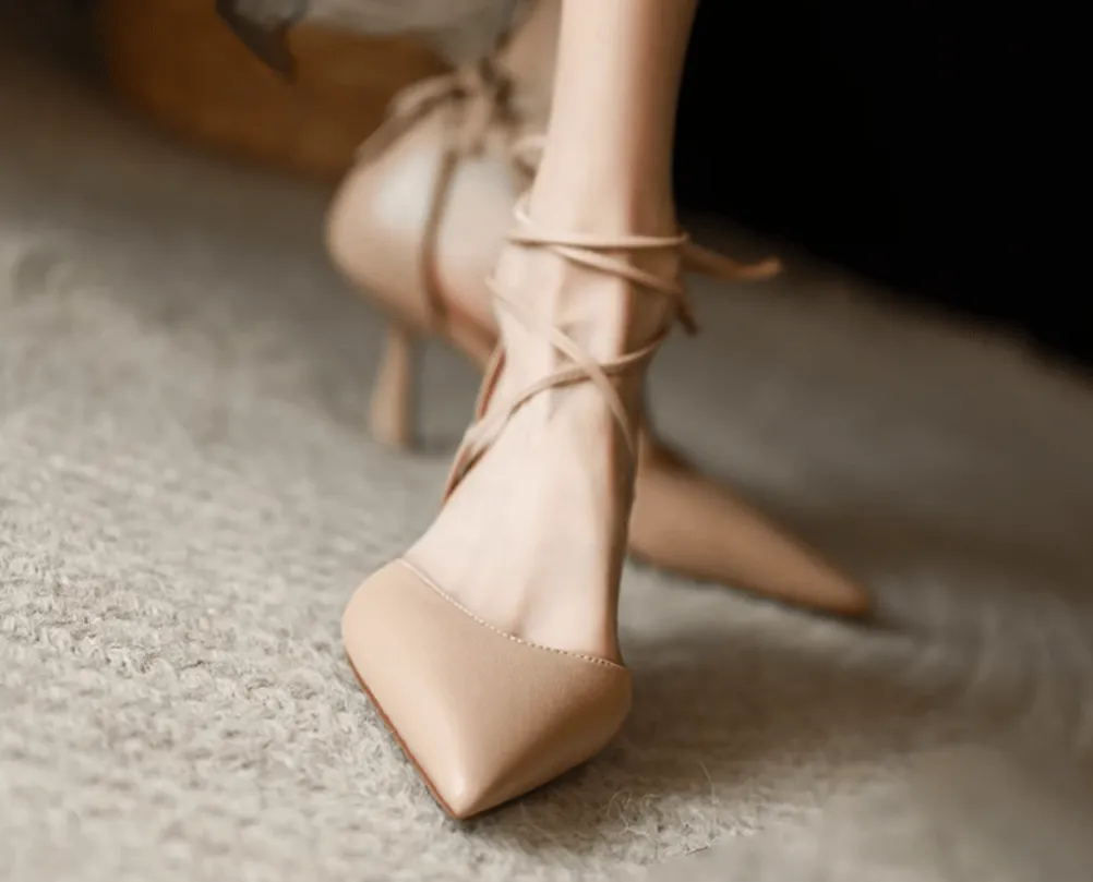 Women's Comfortable closed toe high heeled sandals