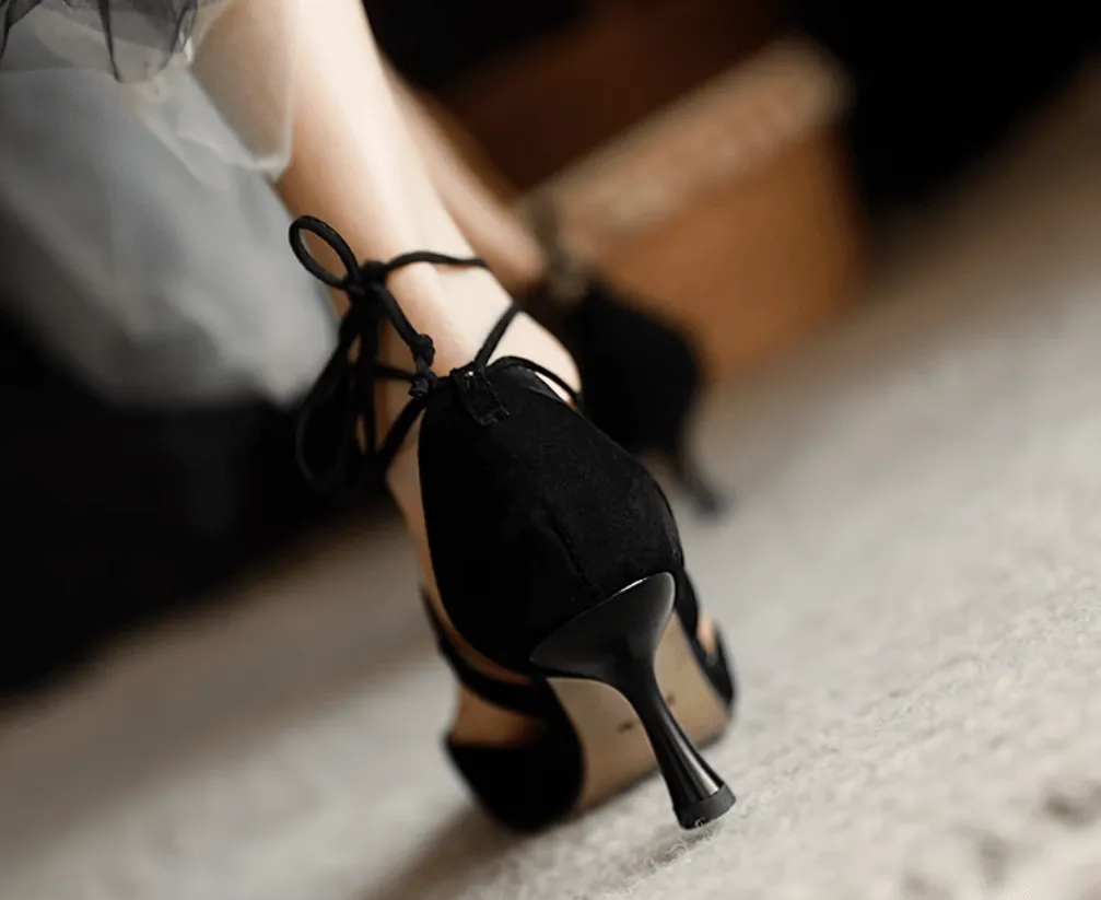 Women's Comfortable closed toe high heeled sandals