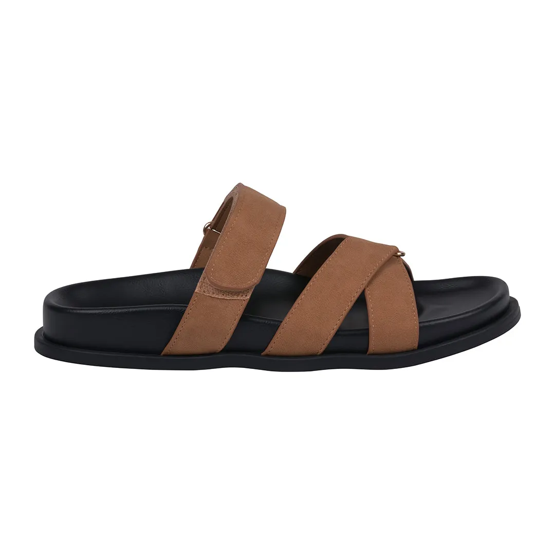 Women's Denny Tan Velcro Slide Footbed Sandals