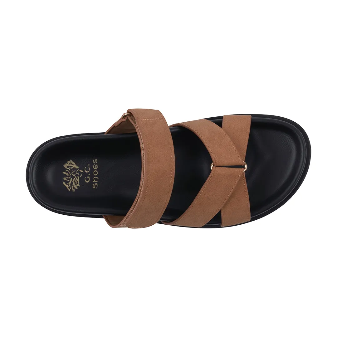 Women's Denny Tan Velcro Slide Footbed Sandals