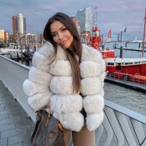 Women's Fashion faux fur coat super hot Autumn Winter women short Faux fox fur fluffy jacket high quality 7xl Ladies furry coats