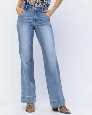 Women'S Midrise Wide Leg Jeans In Blue | Blue