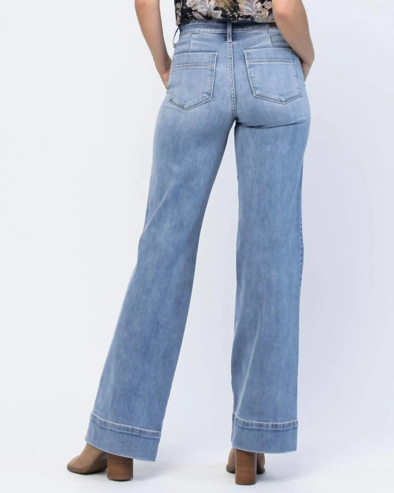 Women'S Midrise Wide Leg Jeans In Blue | Blue