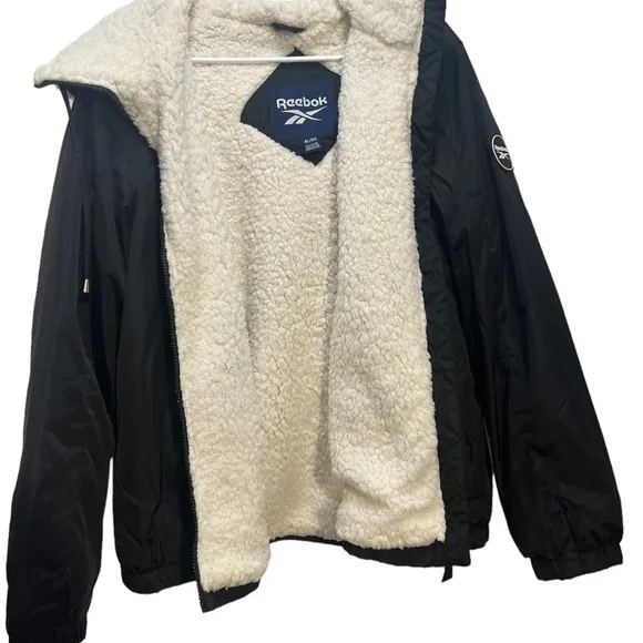 WOMEN’S REEBOK, LARGE, BLACK, OUTERWEAR COAT