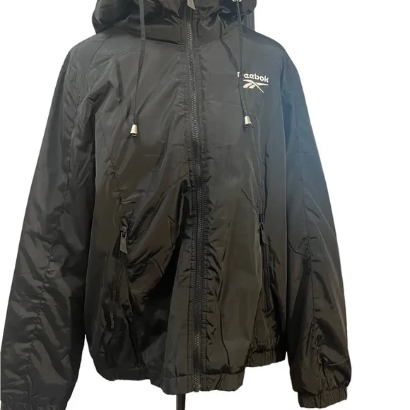 WOMEN’S REEBOK, LARGE, BLACK, OUTERWEAR COAT