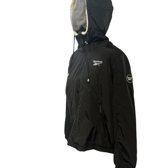 WOMEN’S REEBOK, LARGE, BLACK, OUTERWEAR COAT