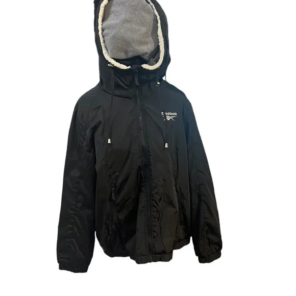 WOMEN’S REEBOK, LARGE, BLACK, OUTERWEAR COAT